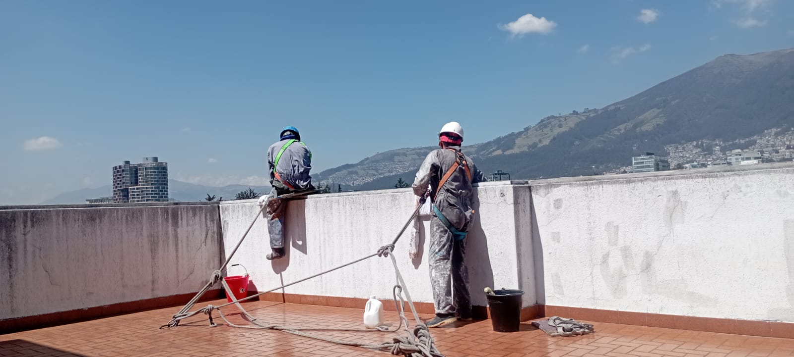 Trabajo de impermeabilización en proceso