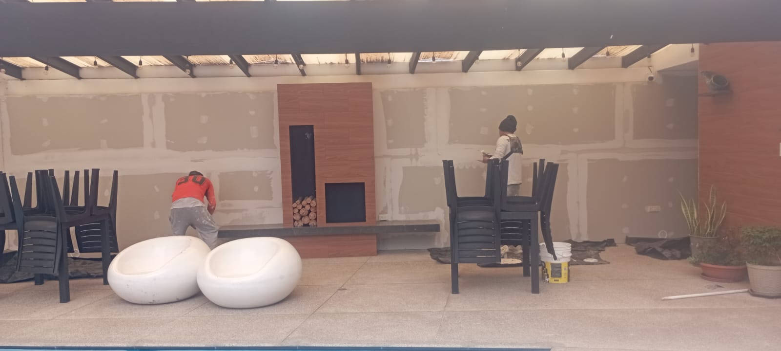 Instalación de cielo raso en gypsum